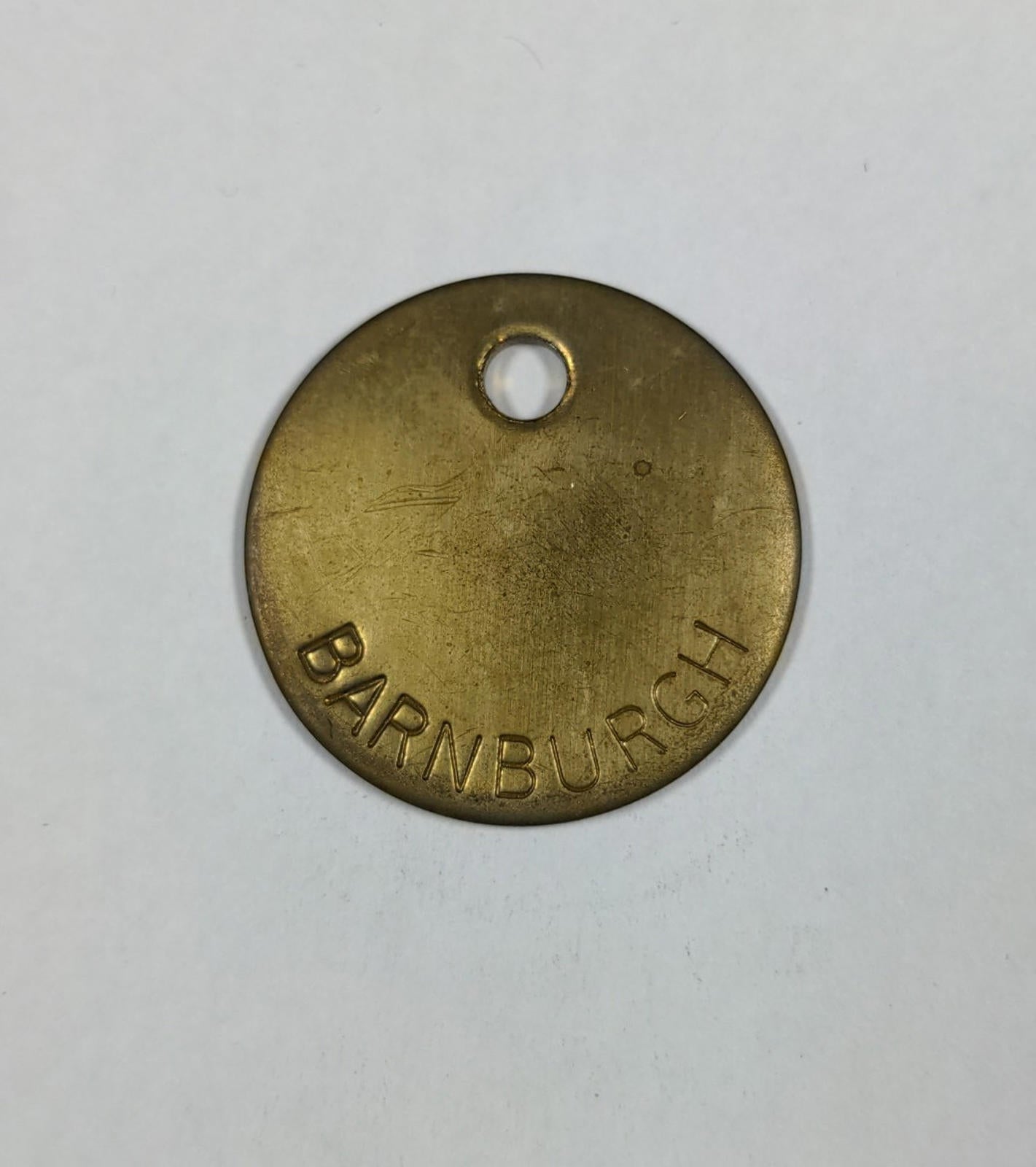 Barnburgh Colliery Blank Brass Miners Pit Check Token Mining Memorabilia