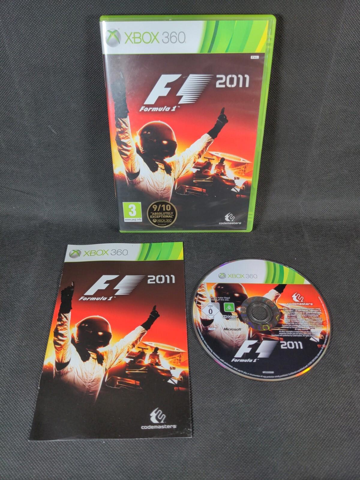 F1 2011 Formula 1 Xbox 360 Game + Manual Tested & Working