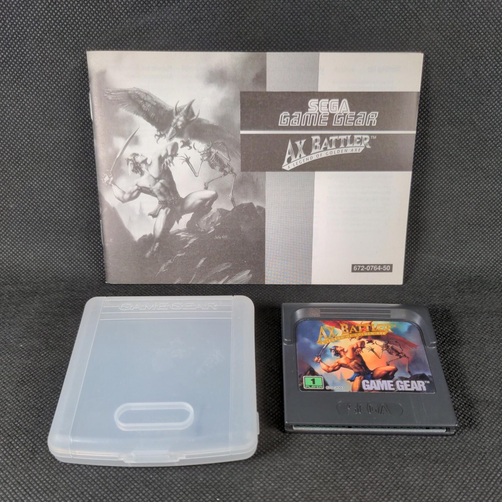 Ax Battler Cartridge & Manual Sega Game Gear