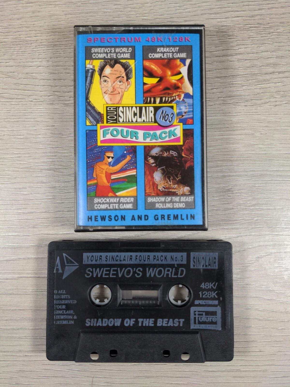Your Sinclair Four Pack No3 Dec 1990 ZX Spectrum Game Cassette Tested & Working