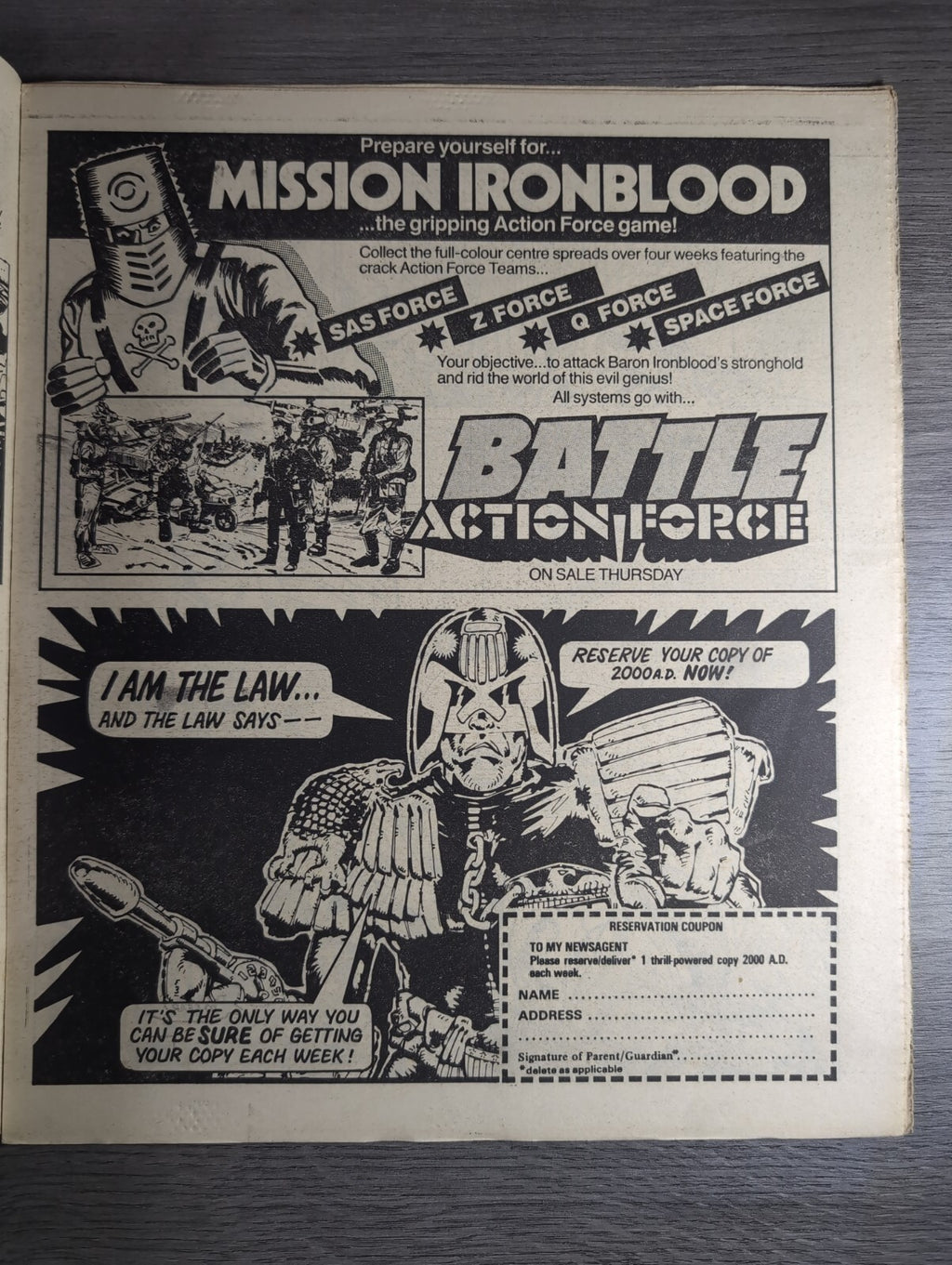2000AD Prog 354 Featuring Judge Dredd Comic 4th Feb 1984 Vintage Retro Comic