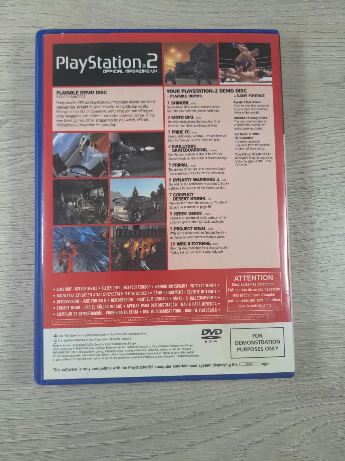 PS2 Demo Disc 33 May 2003 Shinobi Official UK Playstation 2 Magazine Disc