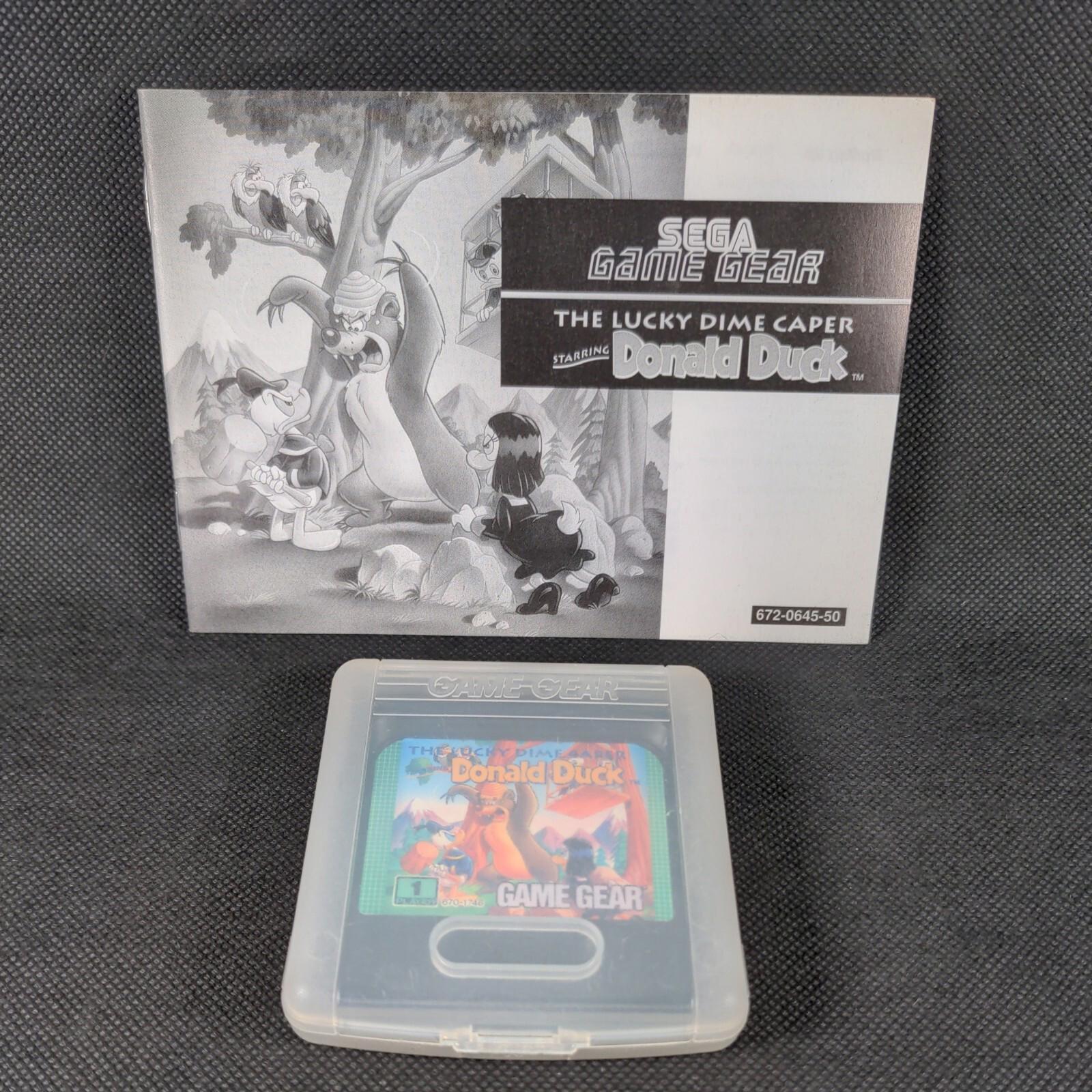 Donald Duck The Lucky Dime Caper Sega Game Gear Game Cartridge & Manual