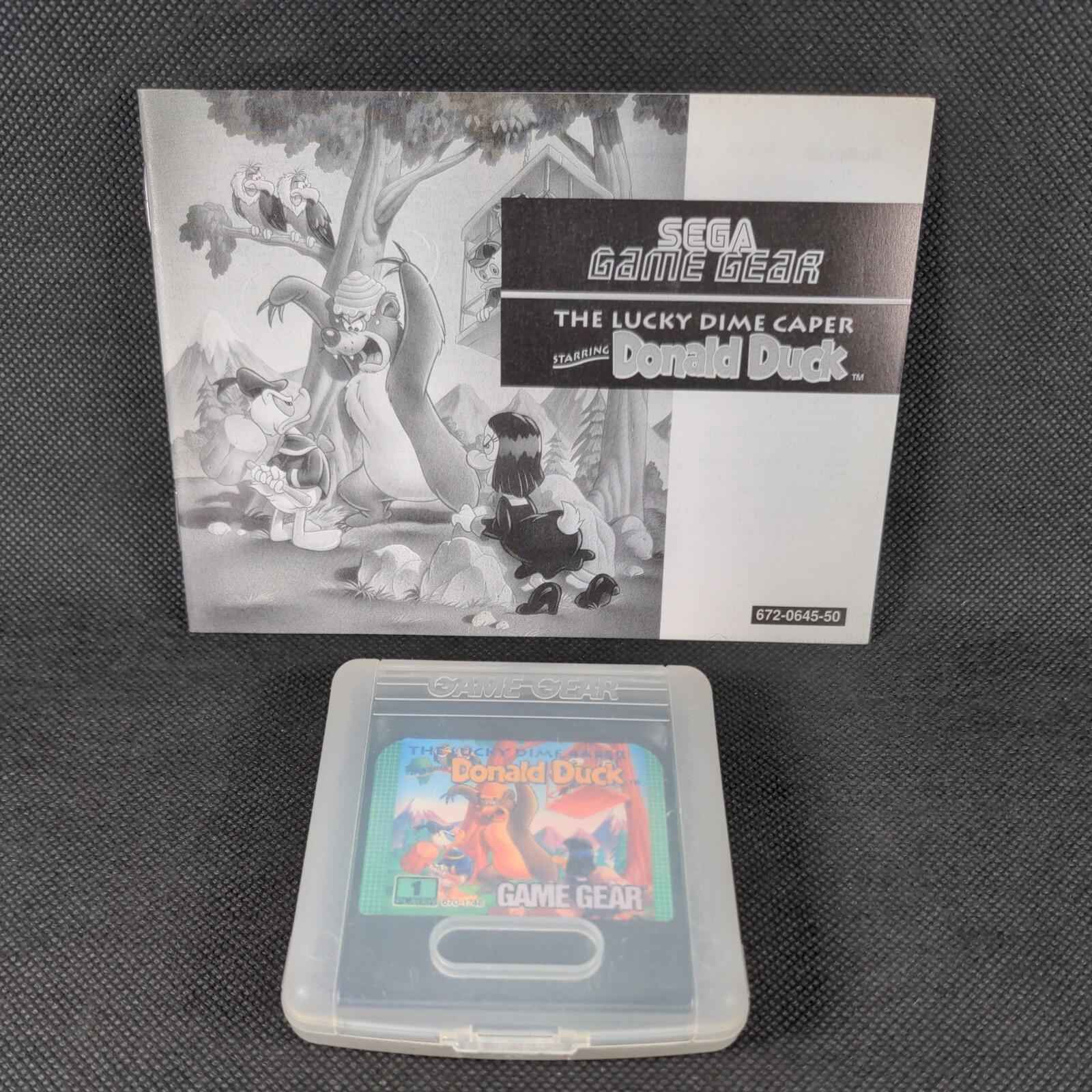 Donald Duck The Lucky Dime Caper Sega Game Gear Game Cartridge & Manual - Retrorama UK