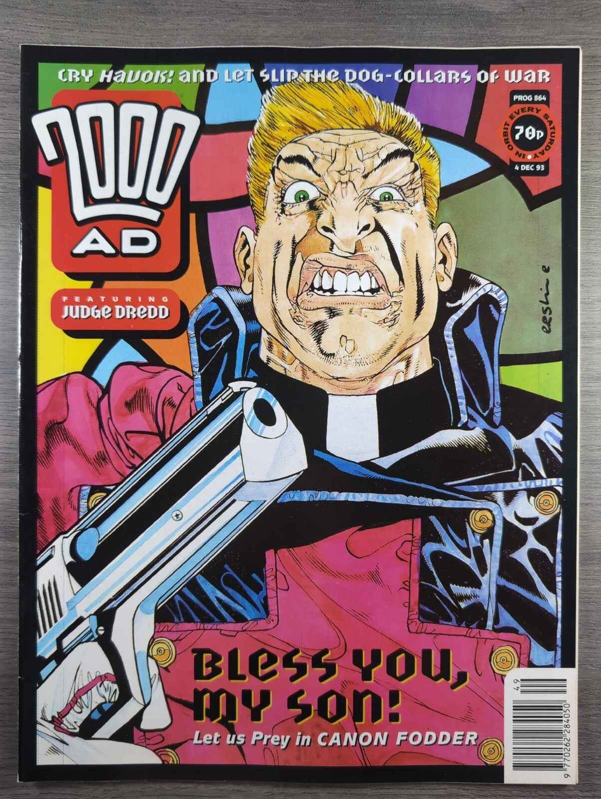 2000AD Prog 864 Featuring Judge Dredd Comic 4th Dec 1993 Vintage Retro Comic