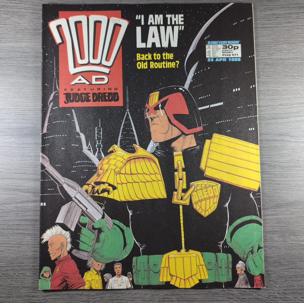 2000AD Prog 571 Featuring Judge Dredd 23rd April 1988 Vintage Comic