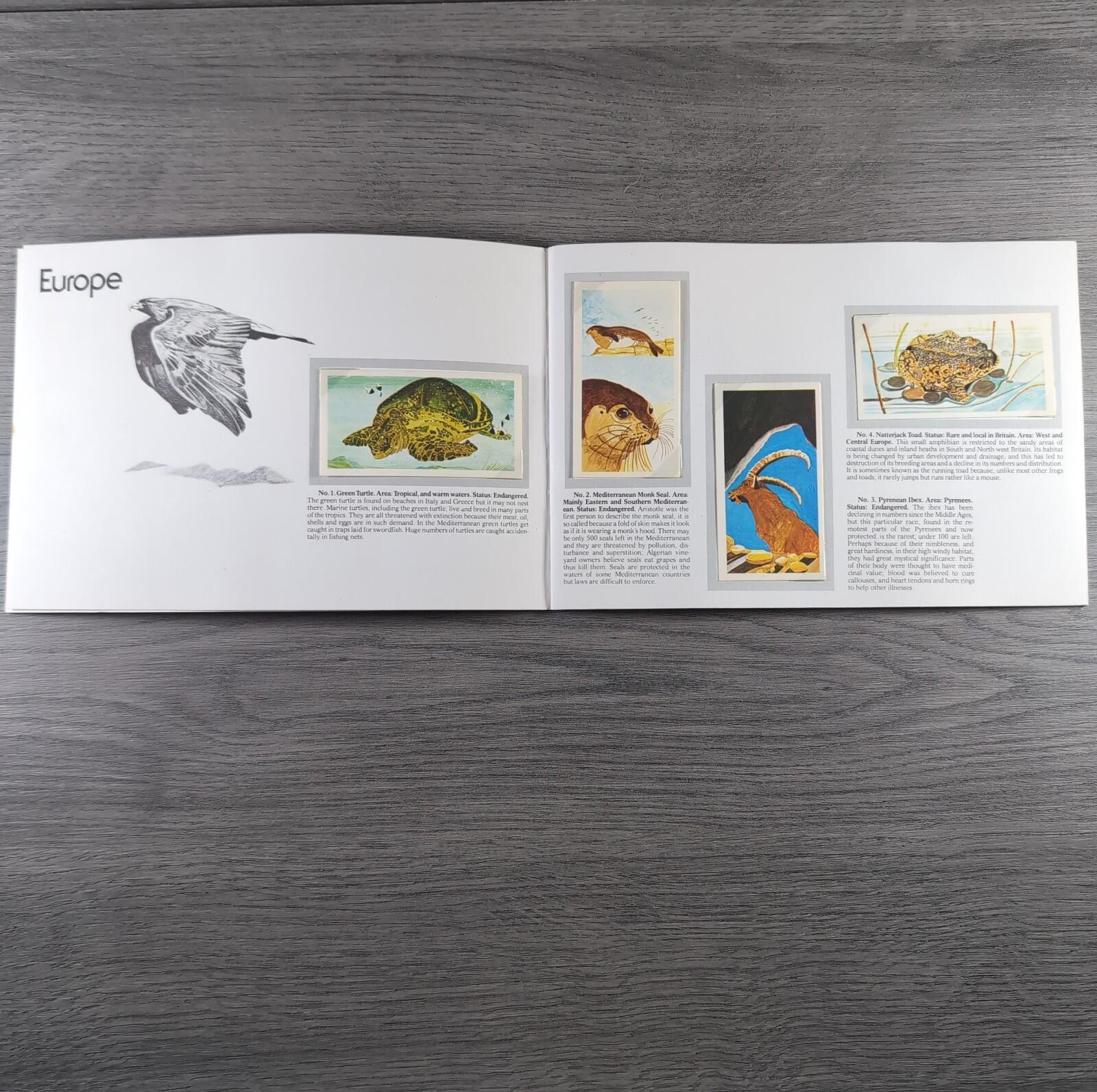 Brooke Bond Tea Picture Cards Album Vanishing Wildlife Complete Set