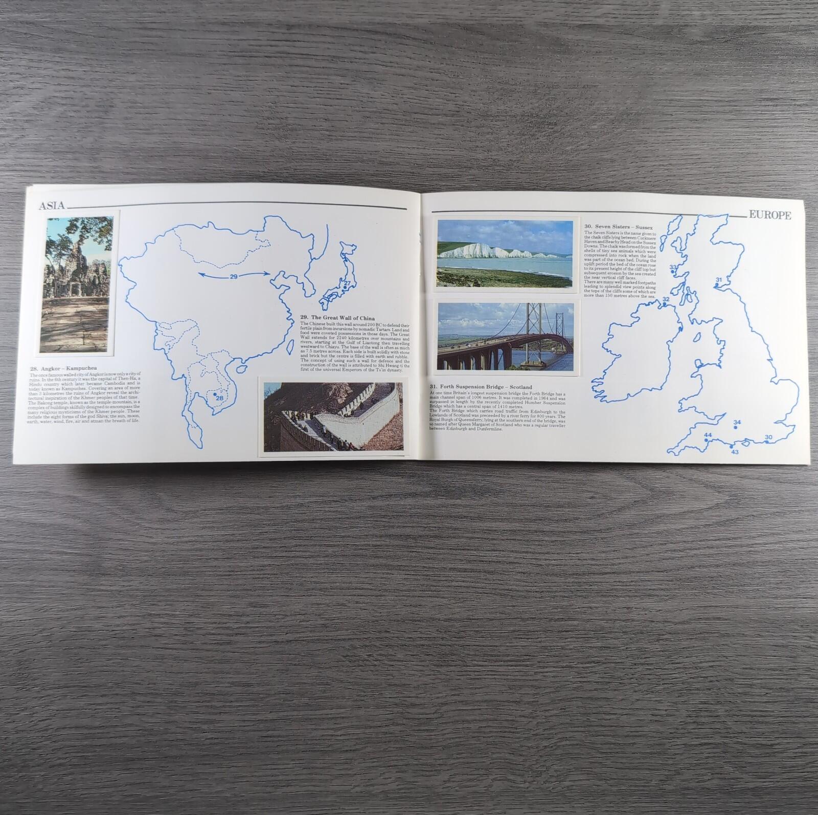 Brooke Bond Tea Picture Cards Album Features Of The World Complete Set