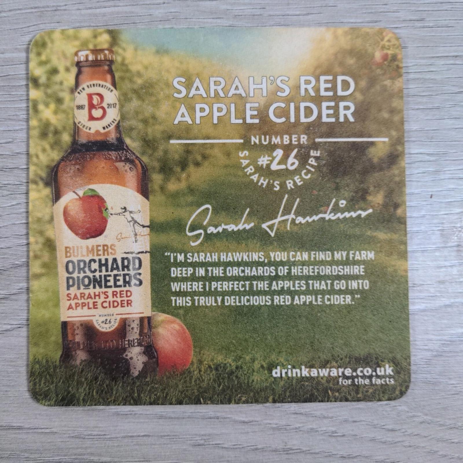 Bulmers 4 x Vintage Beer Mats Pub Bar Coaster Breweriana - Retrorama UK