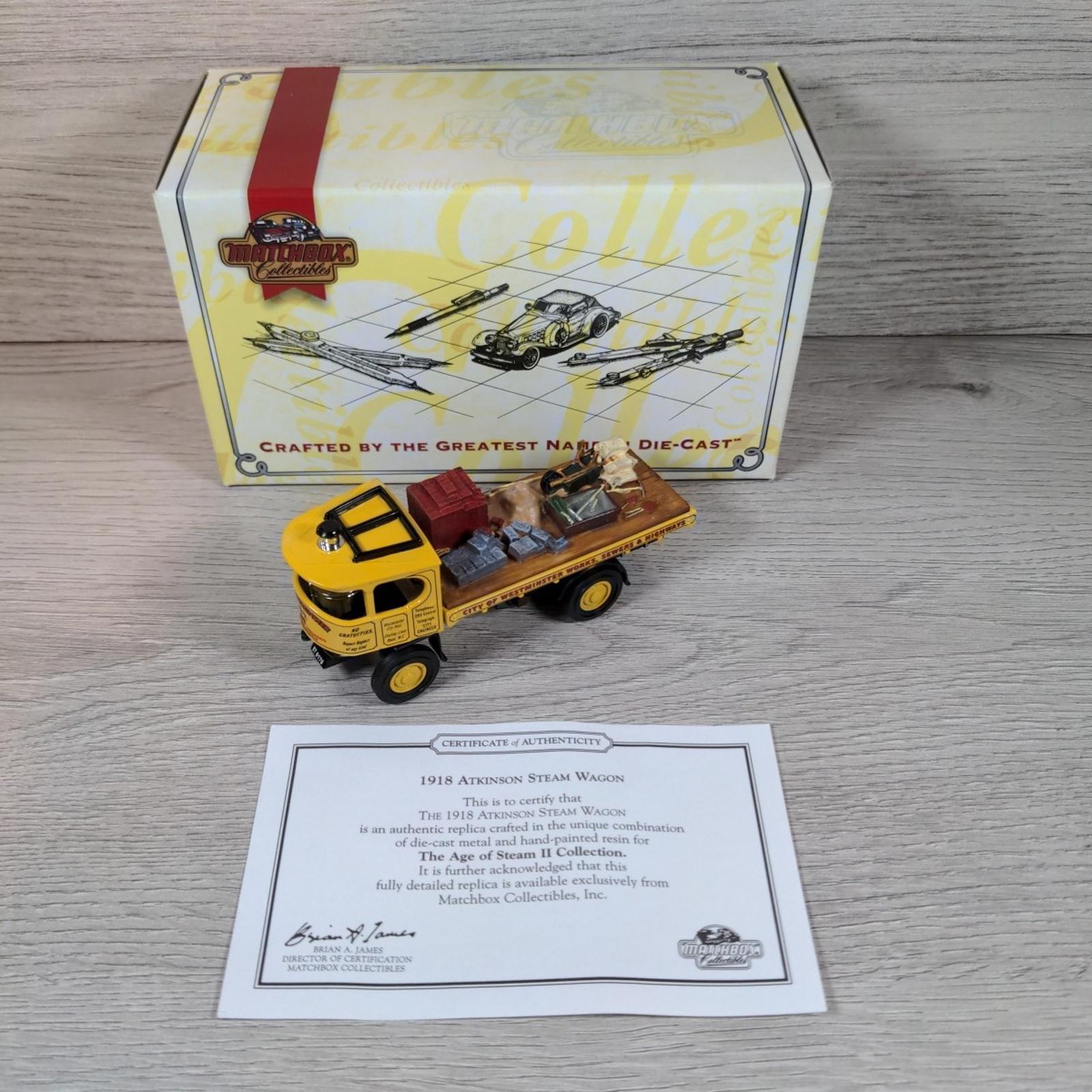 Matchbox Collectables  1918 Atkinson Steam Wagon Diecast Model YAS10-M Vintage - Retrorama UK