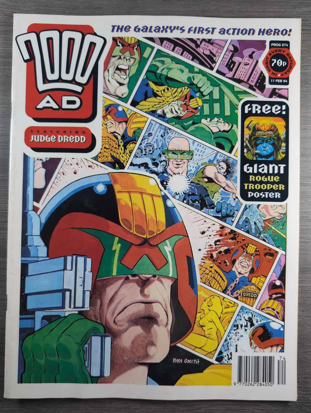 2000AD Prog 874 Featuring Judge Dredd Comic 11th Feb 1994 Including Poster