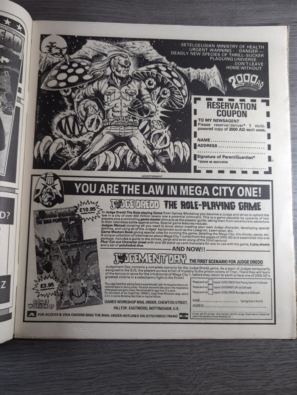 2000AD Prog 463 Featuring Juddge Dread Comic Date 29th March 1986 Vintage Comic