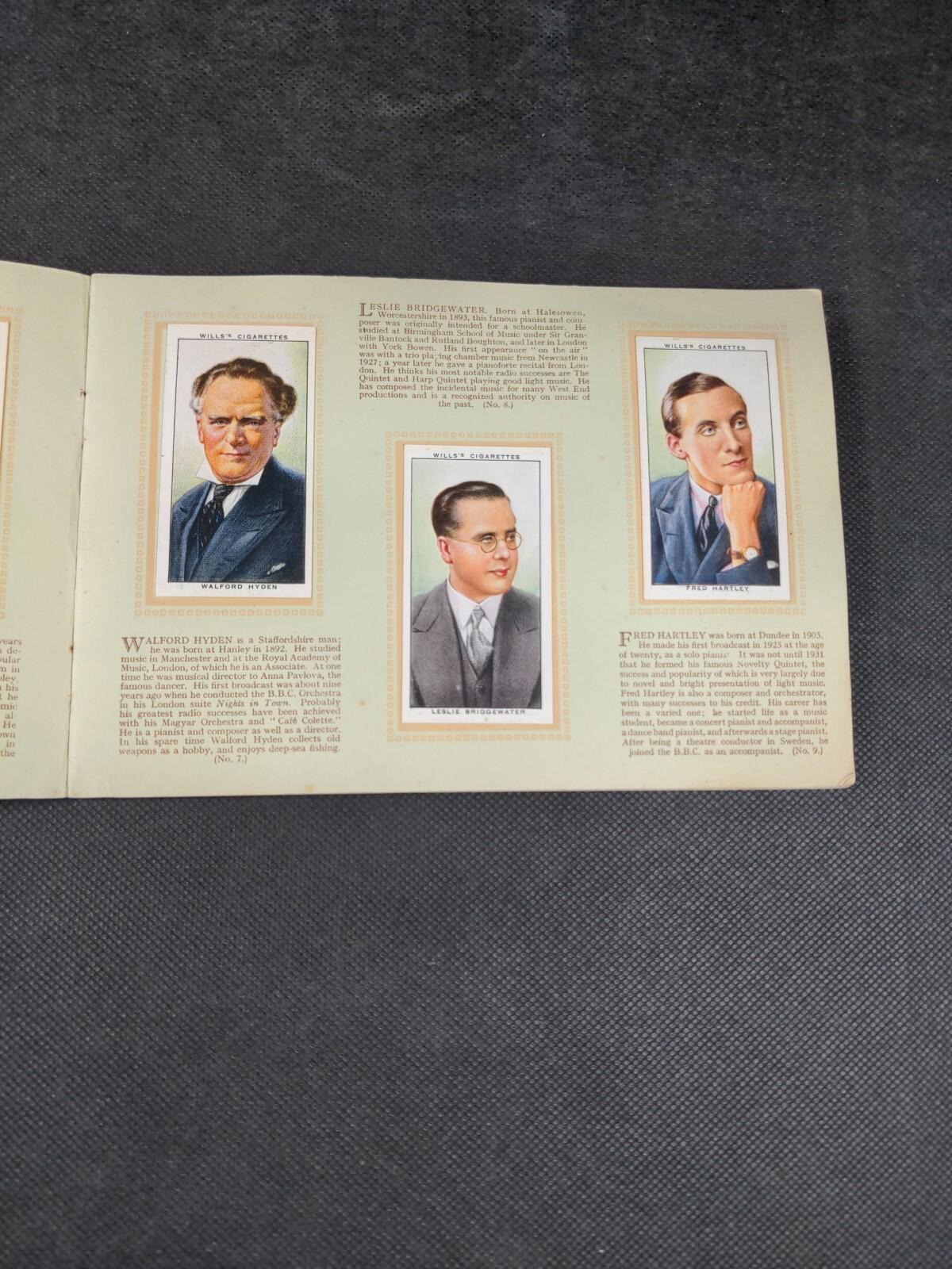 W.D & H.O Wills Radio Celebrities Second Series 1935 Cigarette Cards Full Set