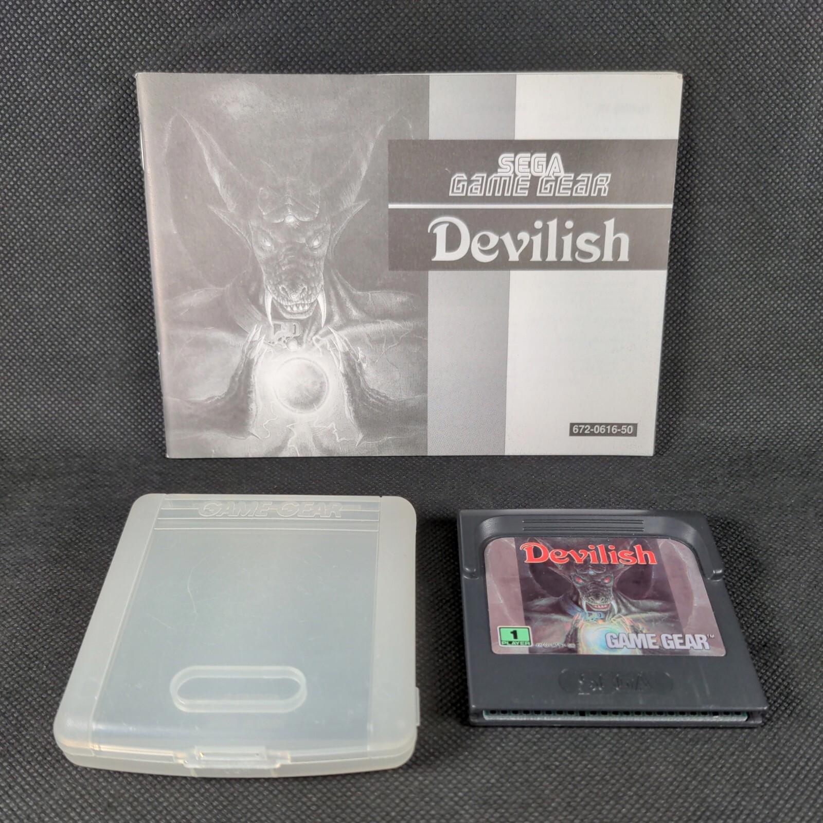 Devilish Cartridge & Manual Sega Game Gear Game Tested & Working