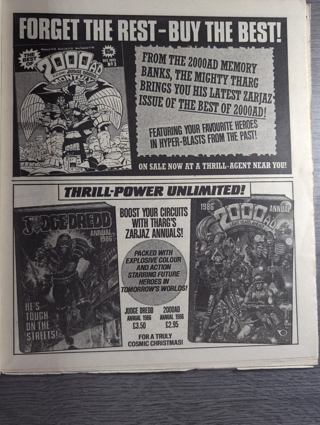 2000AD Prog 443 Featuring Judge Dread Comic 9th Nov 1985 Vintage Retro Comic