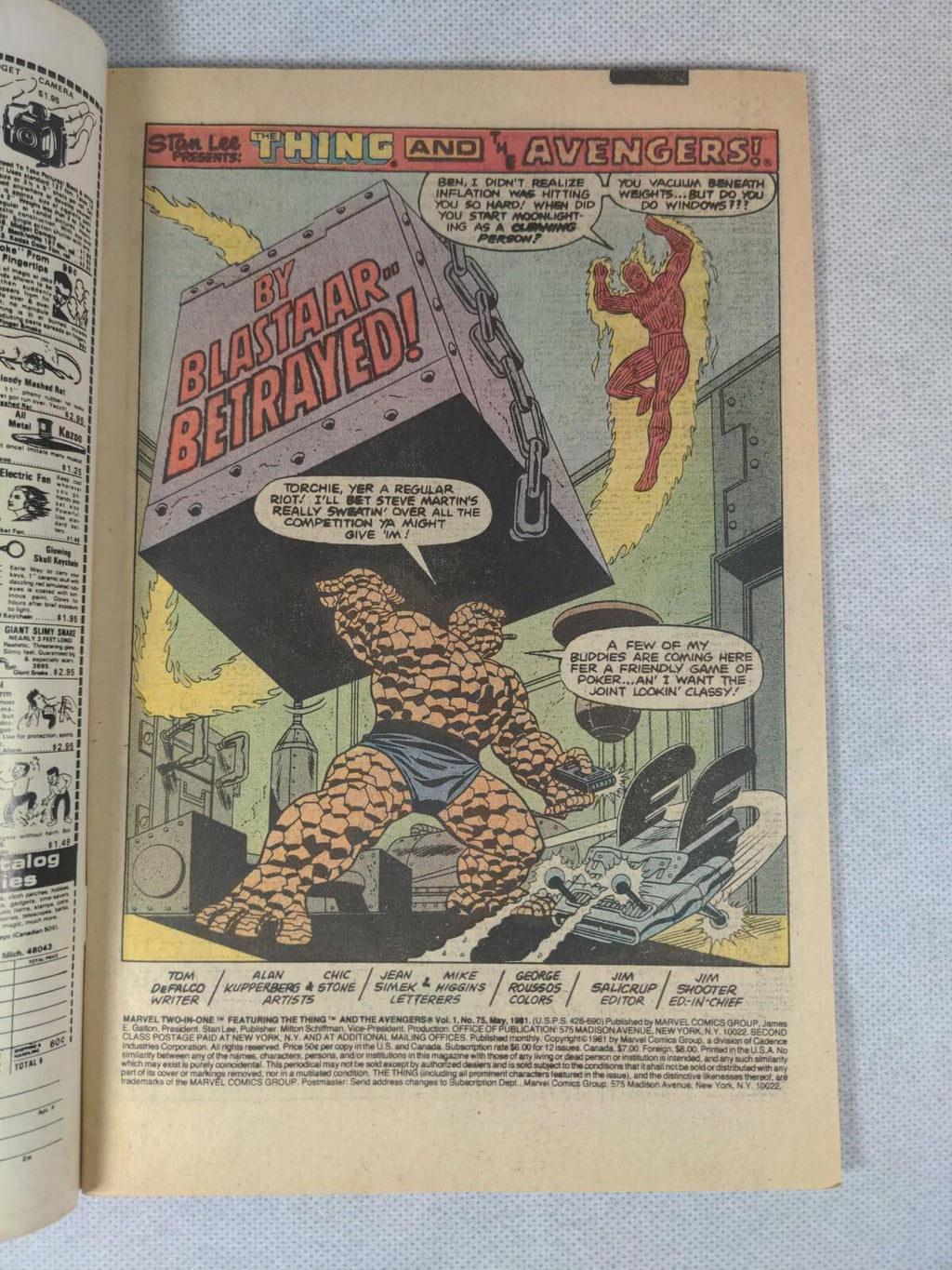 Marvel Comics Two-In-One The Thing And The Avengers #75 May 1981
