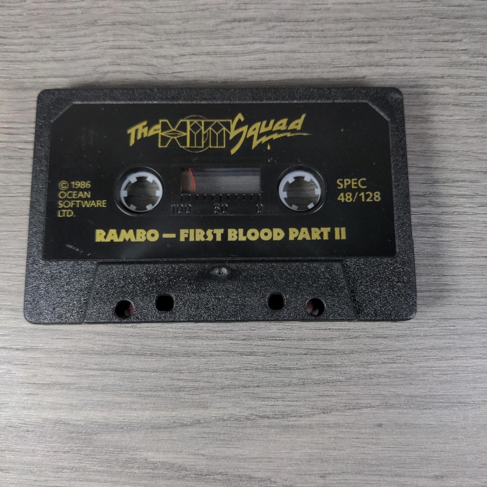 Rambo First Blood Part 2 ZX Spectrum 48/128K Game Cassette Tested & Working - Retrorama UK