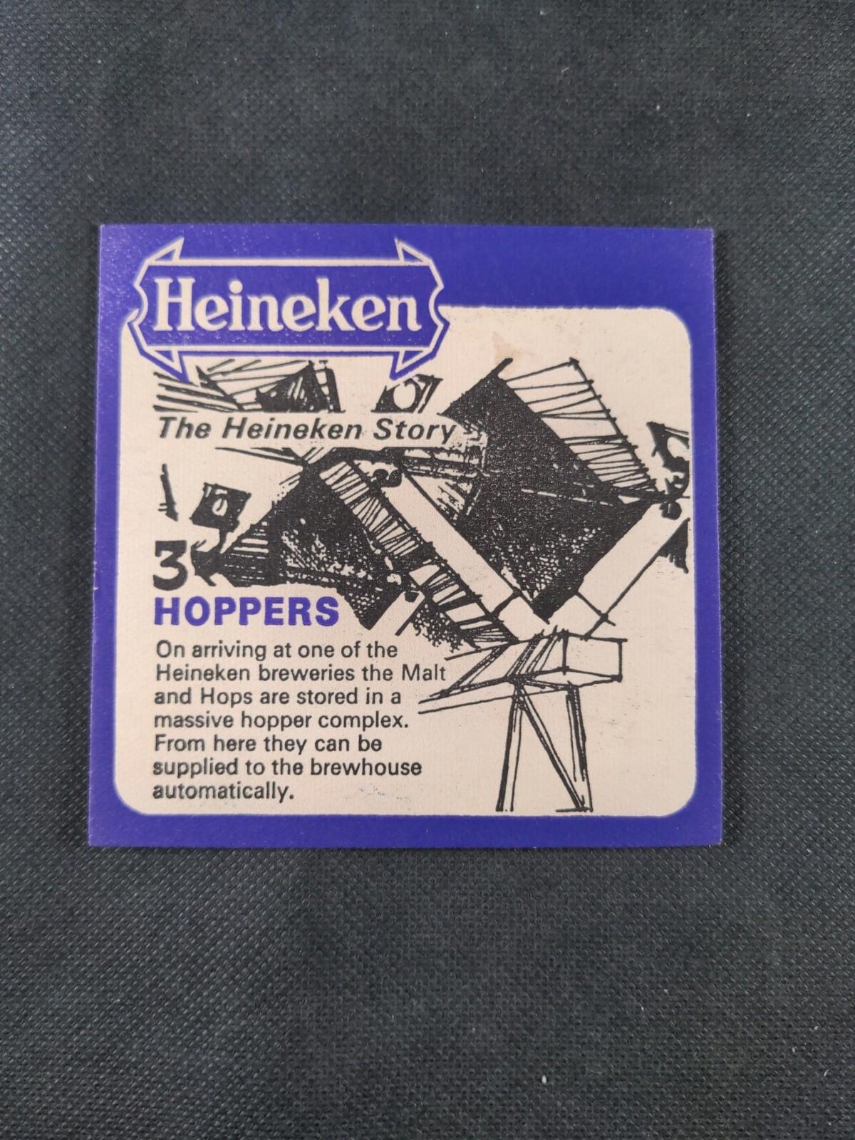 4 Vintage Beer Mats Heineken Larger