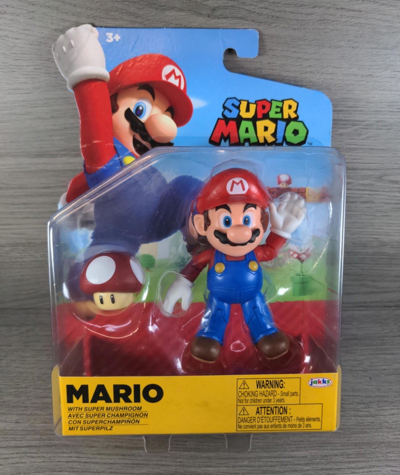 Super Mario With Super Mushroom Action Figure Jakks Pacific Factory Sealed Pack