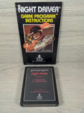 Atari 2600 Night Driver Cartridge & Manual Vintage Video Game - Tested & Working