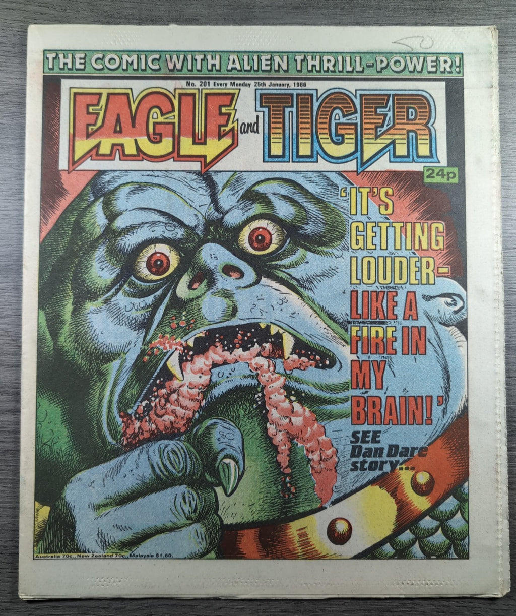 Eagle And Tiger Comic Issue No. 201 25th January 1986 Vintage Retro UK Comic