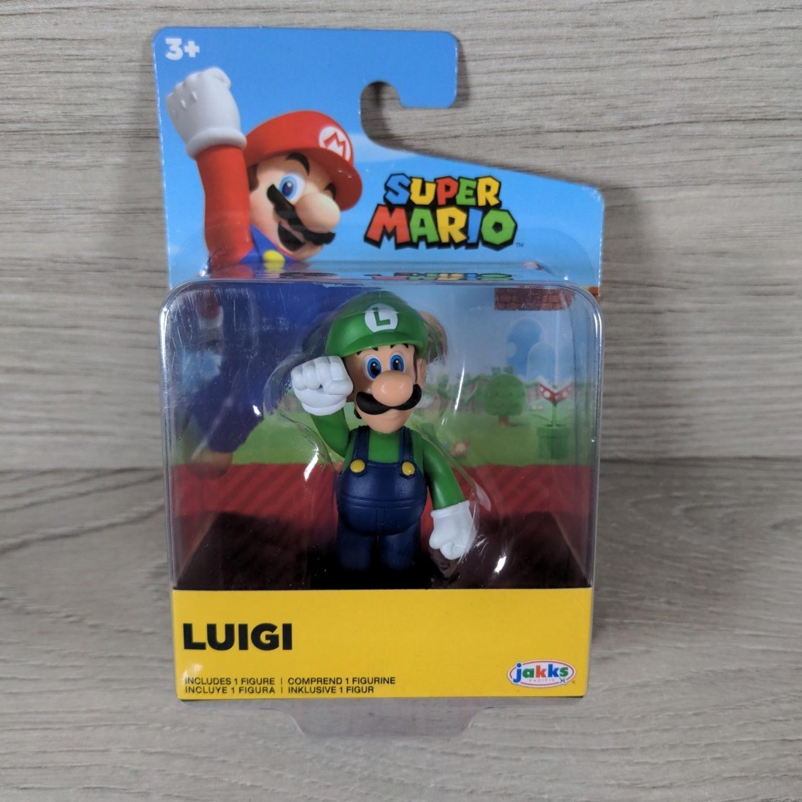 Super Mario Luigi 7cm Action Figure Jakks Pacific - Factory Sealed Pack
