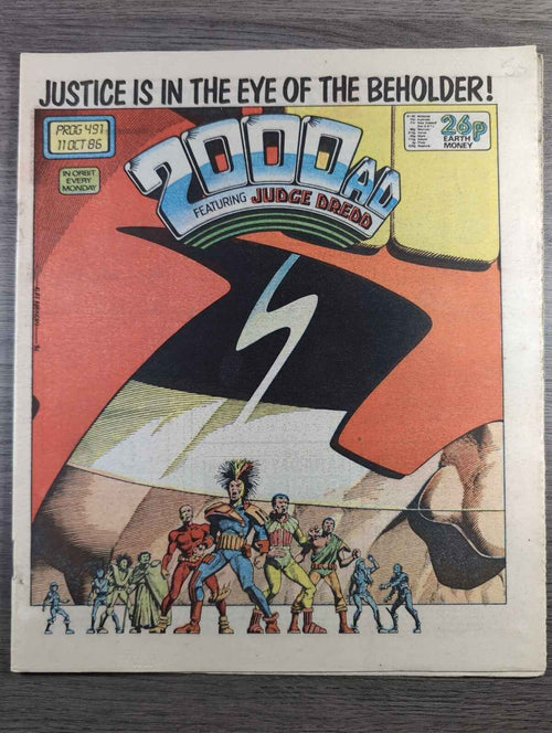 2000AD Prog 491 Featuring Judge Dread Comic 11th Oct 1986 Vintage Retro Comic
