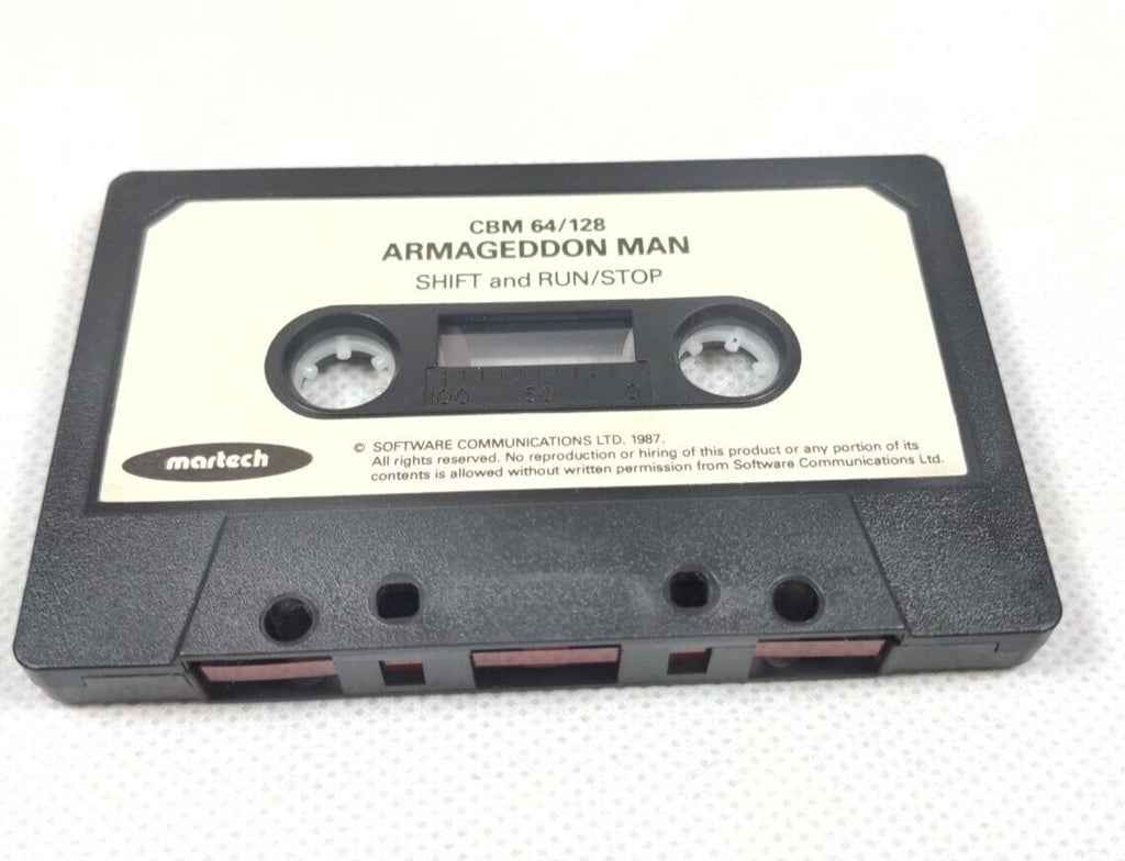 Armageddon Man Commodore 64 C64 Game Cassette Only Tested & Working