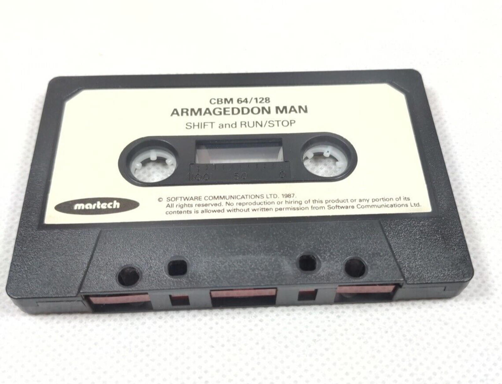Armageddon Man Commodore 64 C64 Game Cassette Only Tested & Working