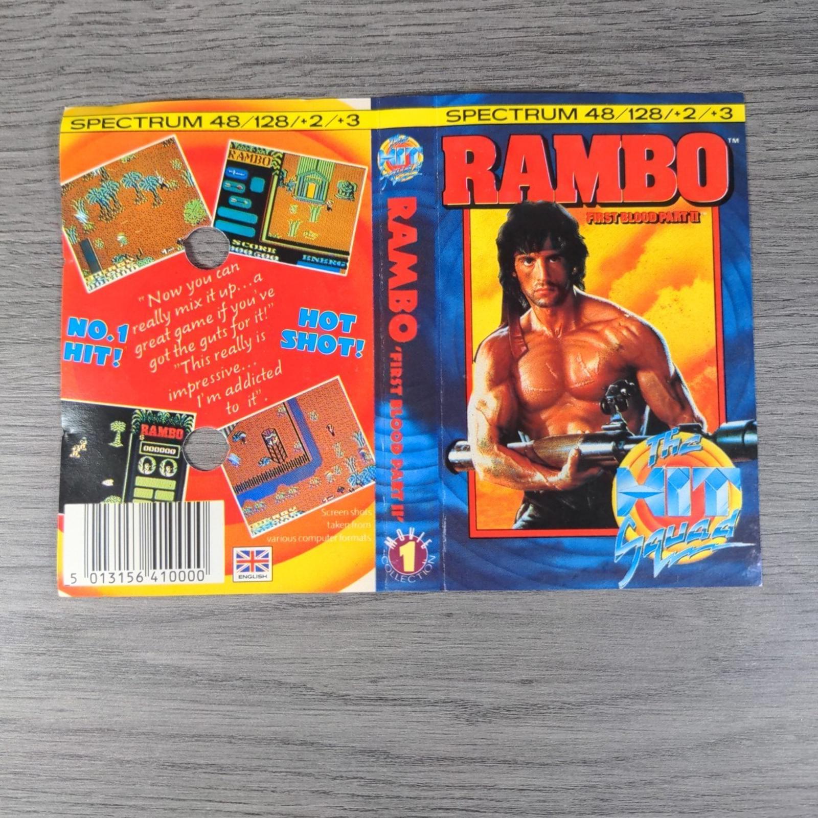 Rambo First Blood Part 2 ZX Spectrum 48/128K Game Cassette Tested & Working - Retrorama UK