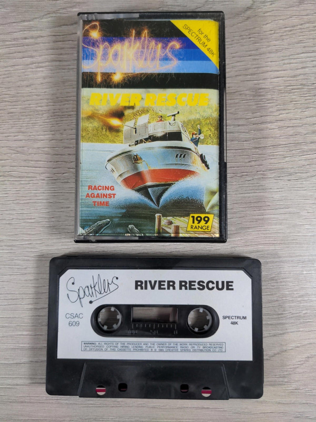 River Rescue ZX Spectrum 48K Game Cassette Tested & Working