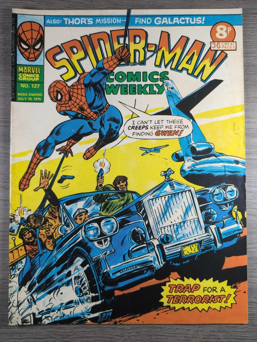 Spider-Man Comics Weekly No 127 Marvel Comics UK 19th July 1975 Vintage Comic