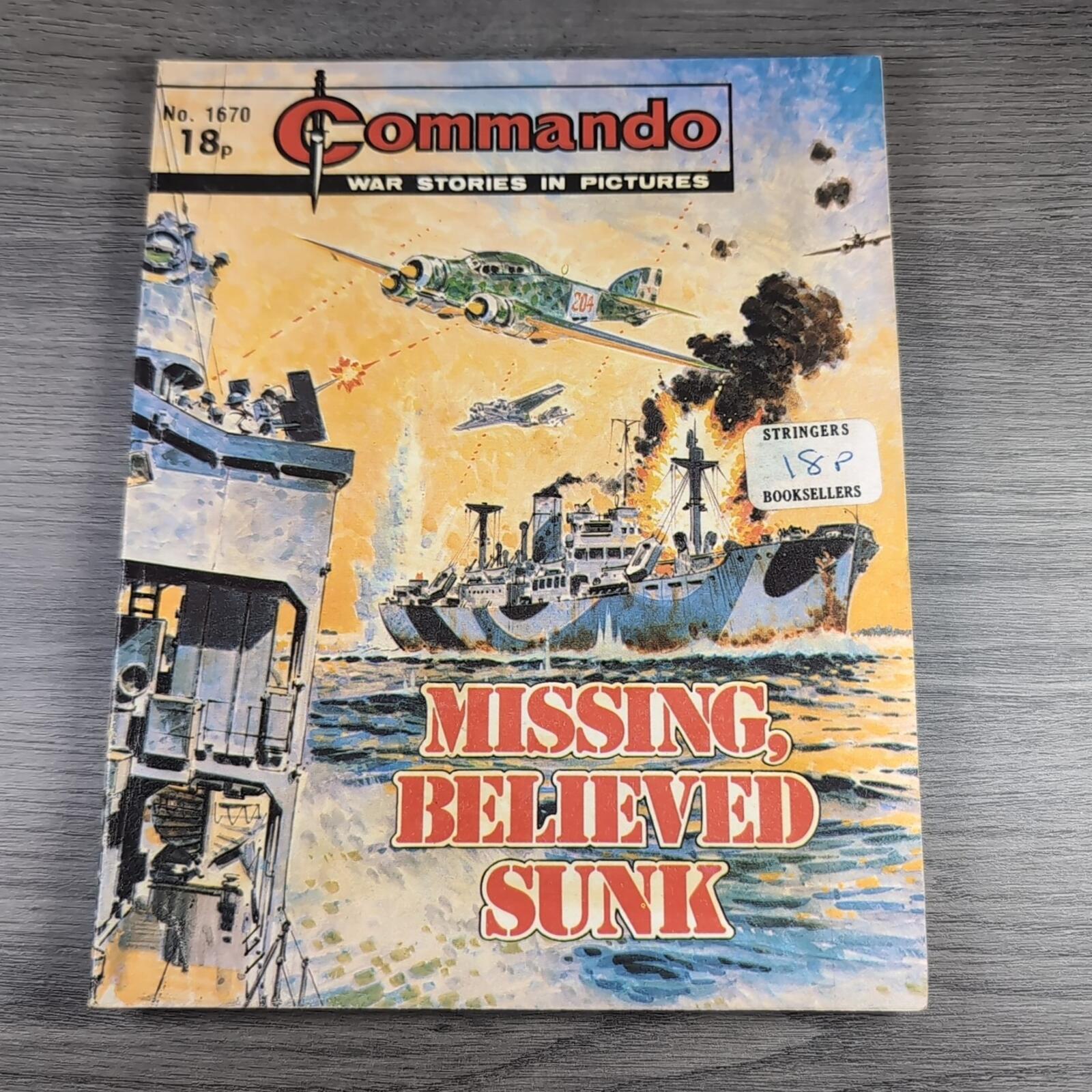 Commando Comic Issue Number 1670 Missing Believed Sunk