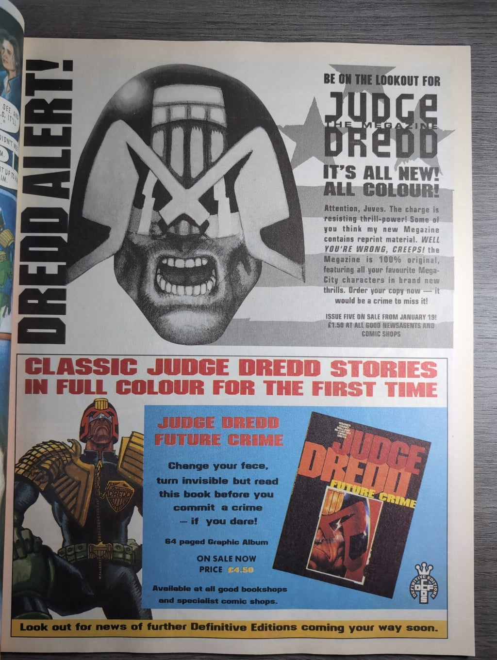 2000AD Prog 717 Featuring Judge Dredd Comic 9th Feb 1991 Vintage Retro Comic