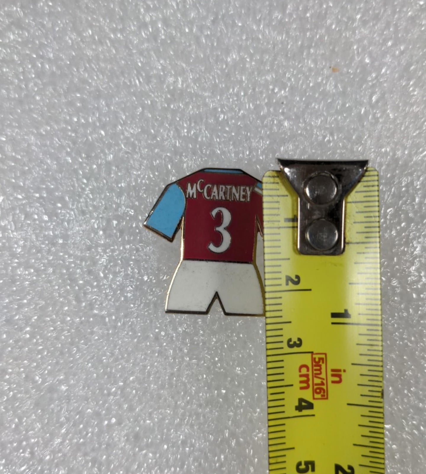 West Ham United  Football Club McCartney No3 Shirt Enamel Pin Badge - Retrorama UK