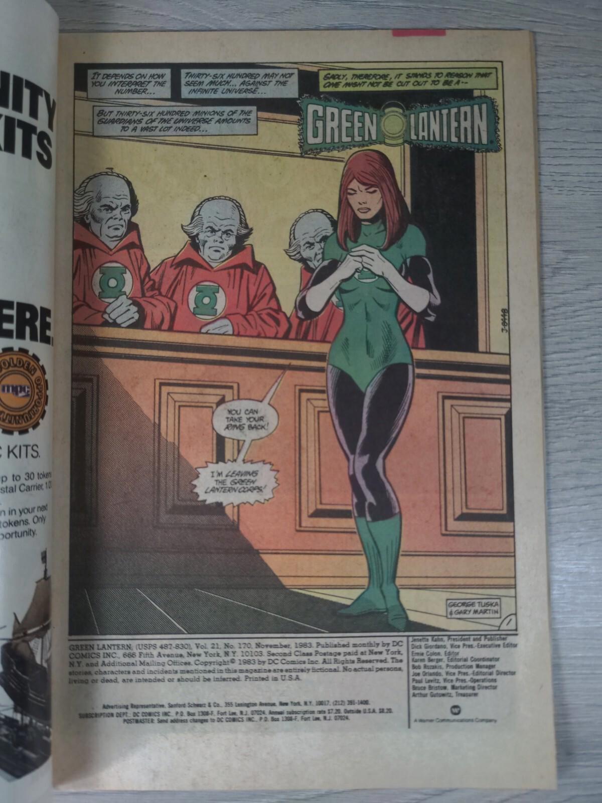 DC Comics Green Lantern #170 November 1983 Vintage Comic
