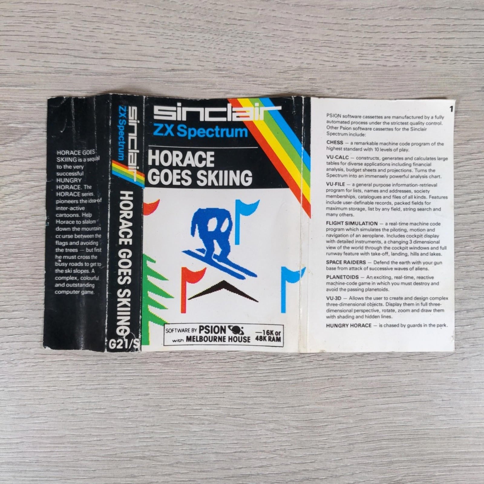 Horace Goes Skiing Psion ZX Spectrum 16K 48K Tested & Working