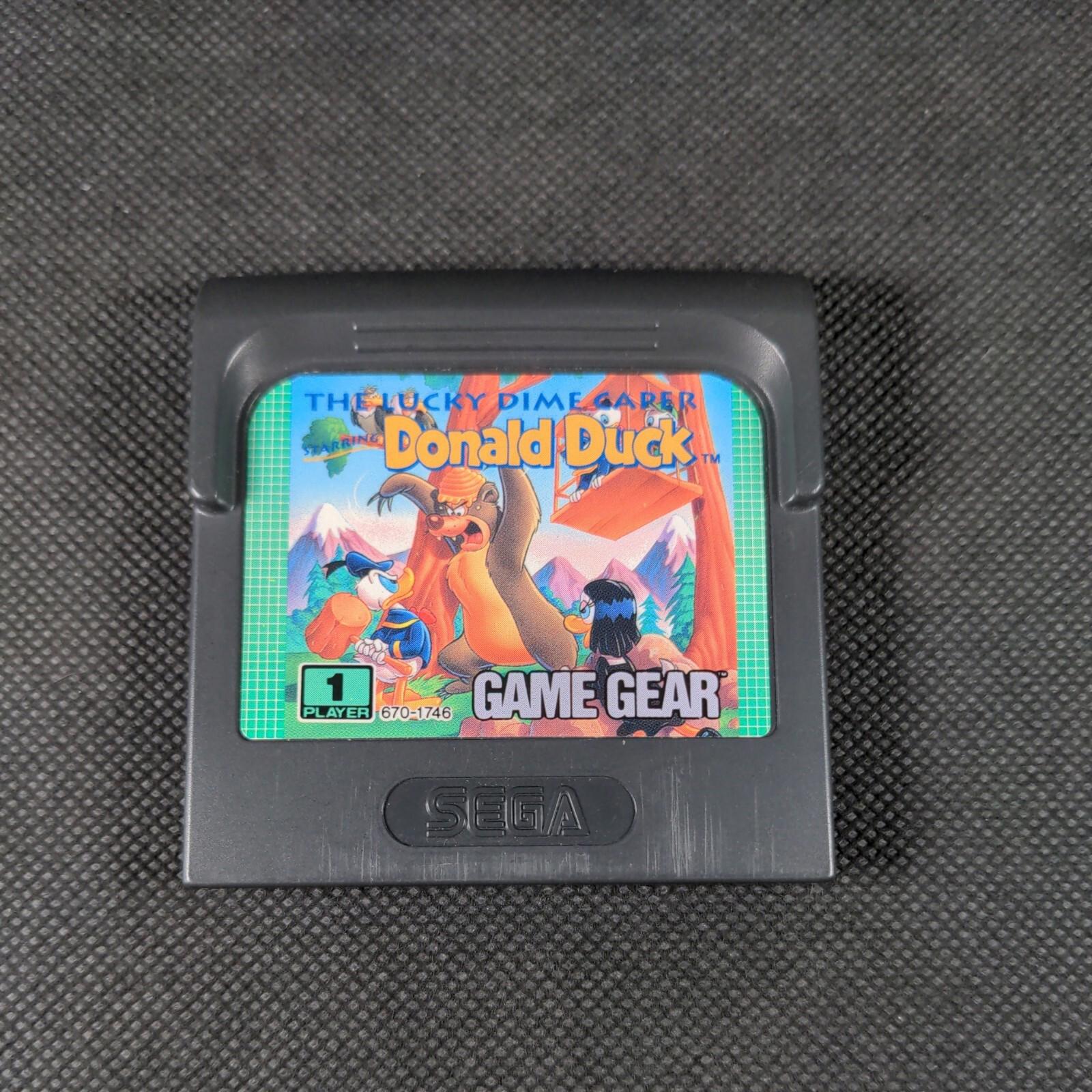 Donald Duck The Lucky Dime Caper Sega Game Gear Game Cartridge & Manual