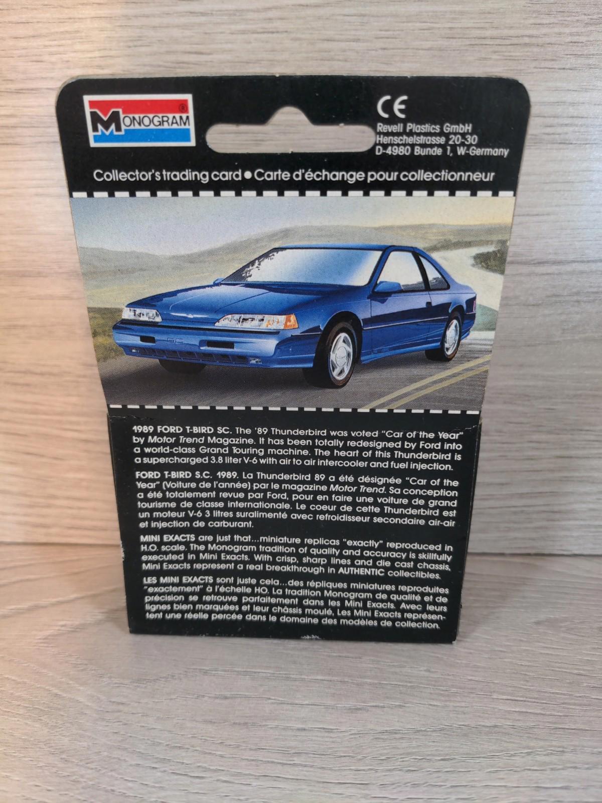 Monogram Mini Exacts 89 Ford T-Bird SC No 2032 Dicast Model Car 1:87 H.O Scale - Retrorama UK