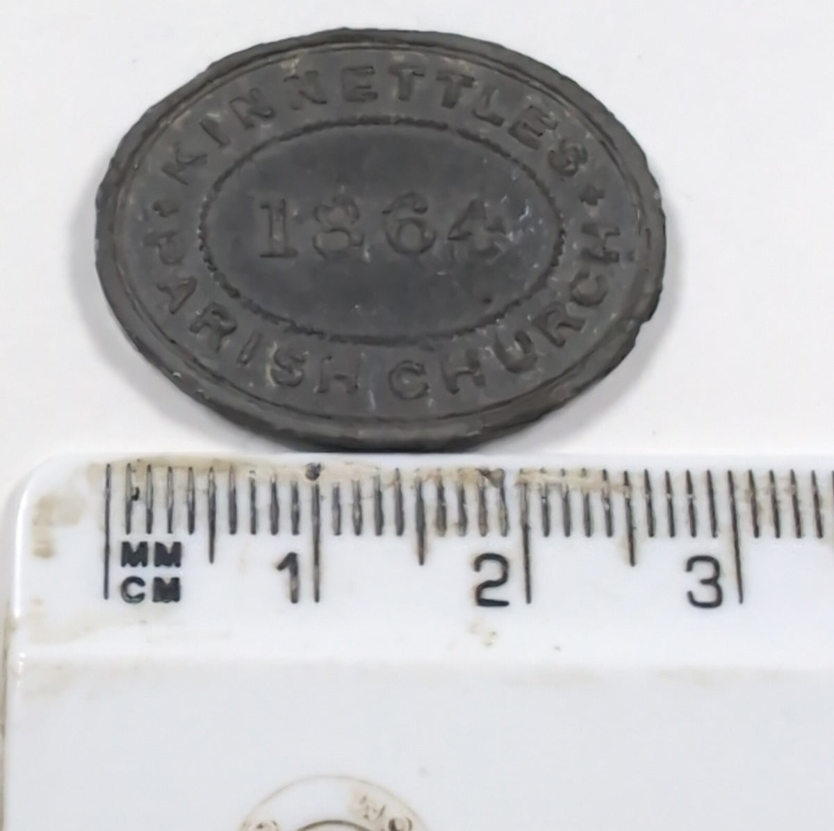 Kinnettles Parish Church 1 Table Token Year 1864 Victorian Era