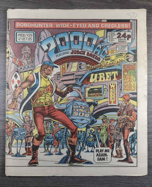 2000AD Prog 439 Featuring Judge Dread Comic 12th Oct 1985 Vintage Retro Comic