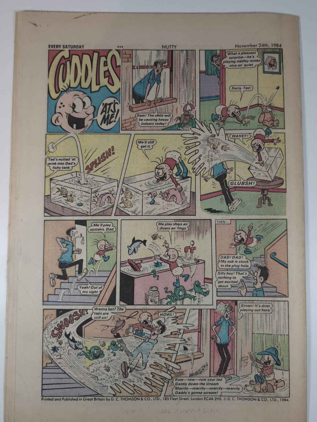 Nutty Comic Featuring Bananaman Issue No. 250 Nov 24th 1984 Vintage Retro Comic