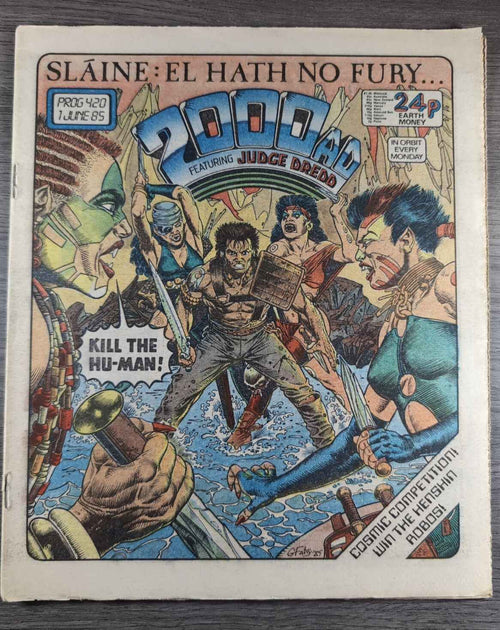 2000AD Prog 420 Featuring Judge Dread Comic 1st June 1985 Vintage Retro Comic