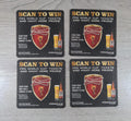 Budweiser 4 x Beer Mats Pub Bar Coaster Breweriana - Retrorama UK