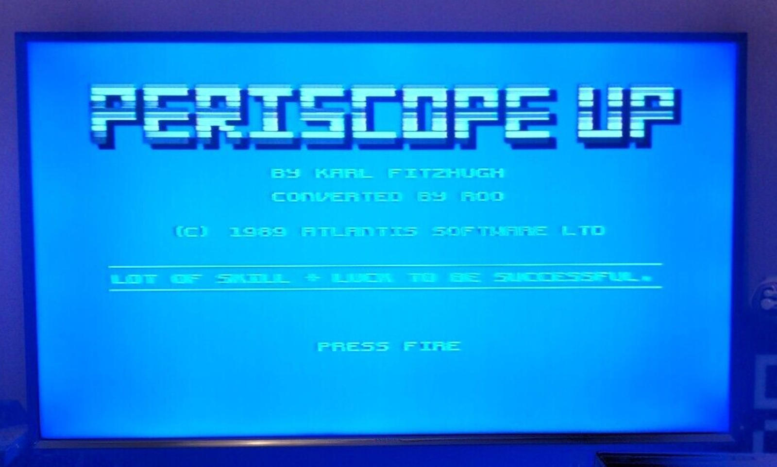 Periscope Up Commodore 64 C64 Game Cassette Tested & Working