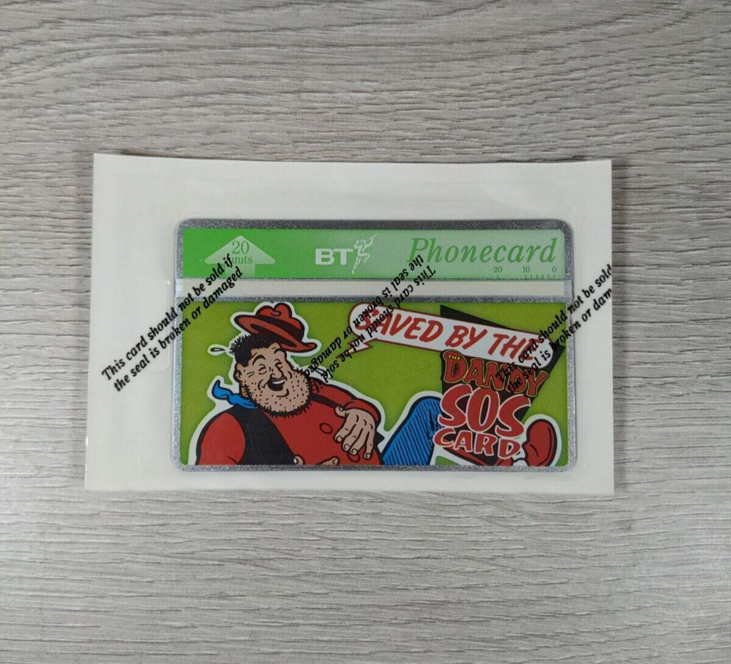 BT Phone Card Saved By The Dandy SOS Card £2 Vintage Phonecard - Retrorama UK