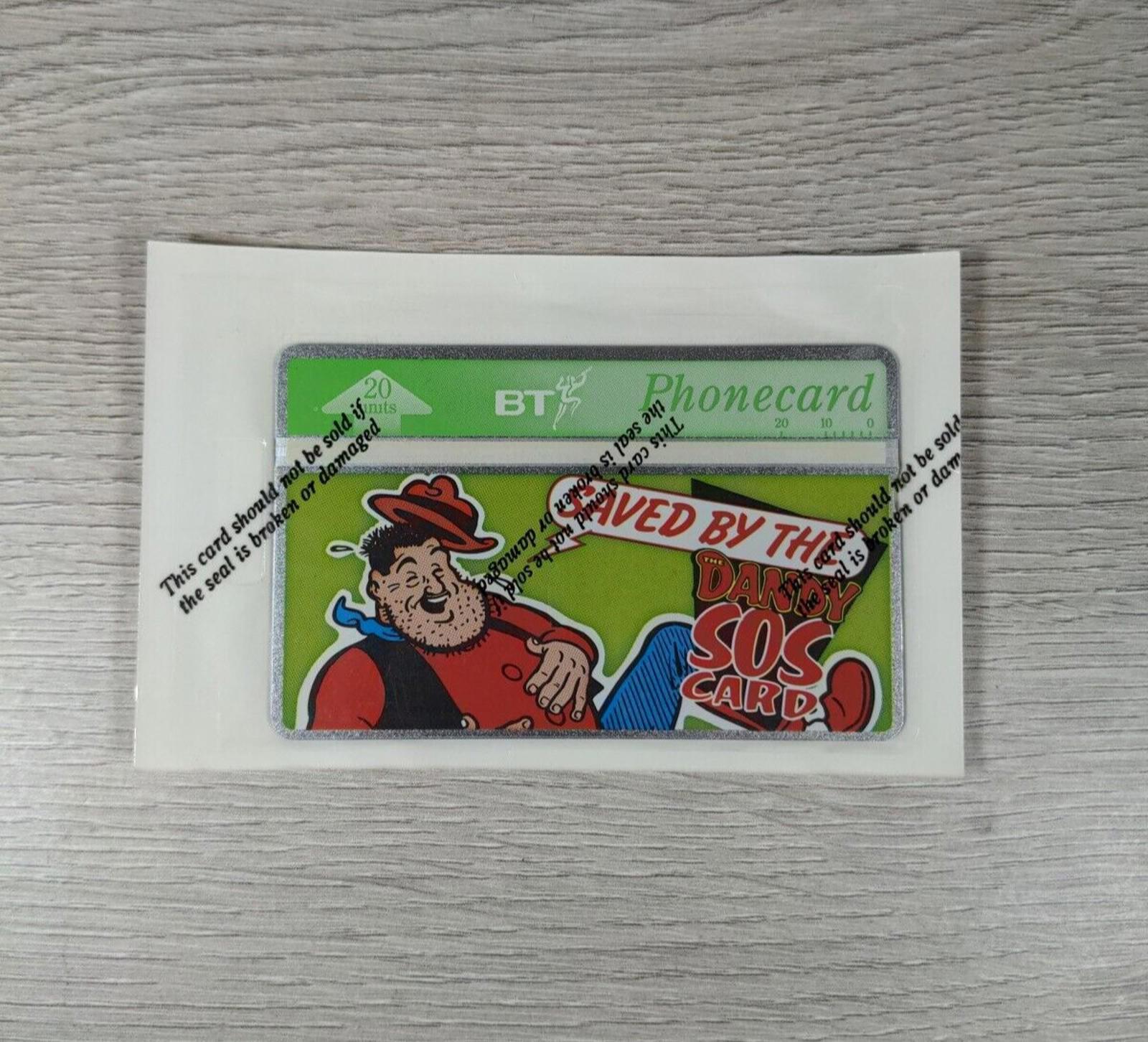 BT Phone Card Saved By The Dandy SOS Card £2 Vintage Phonecard - Retrorama UK