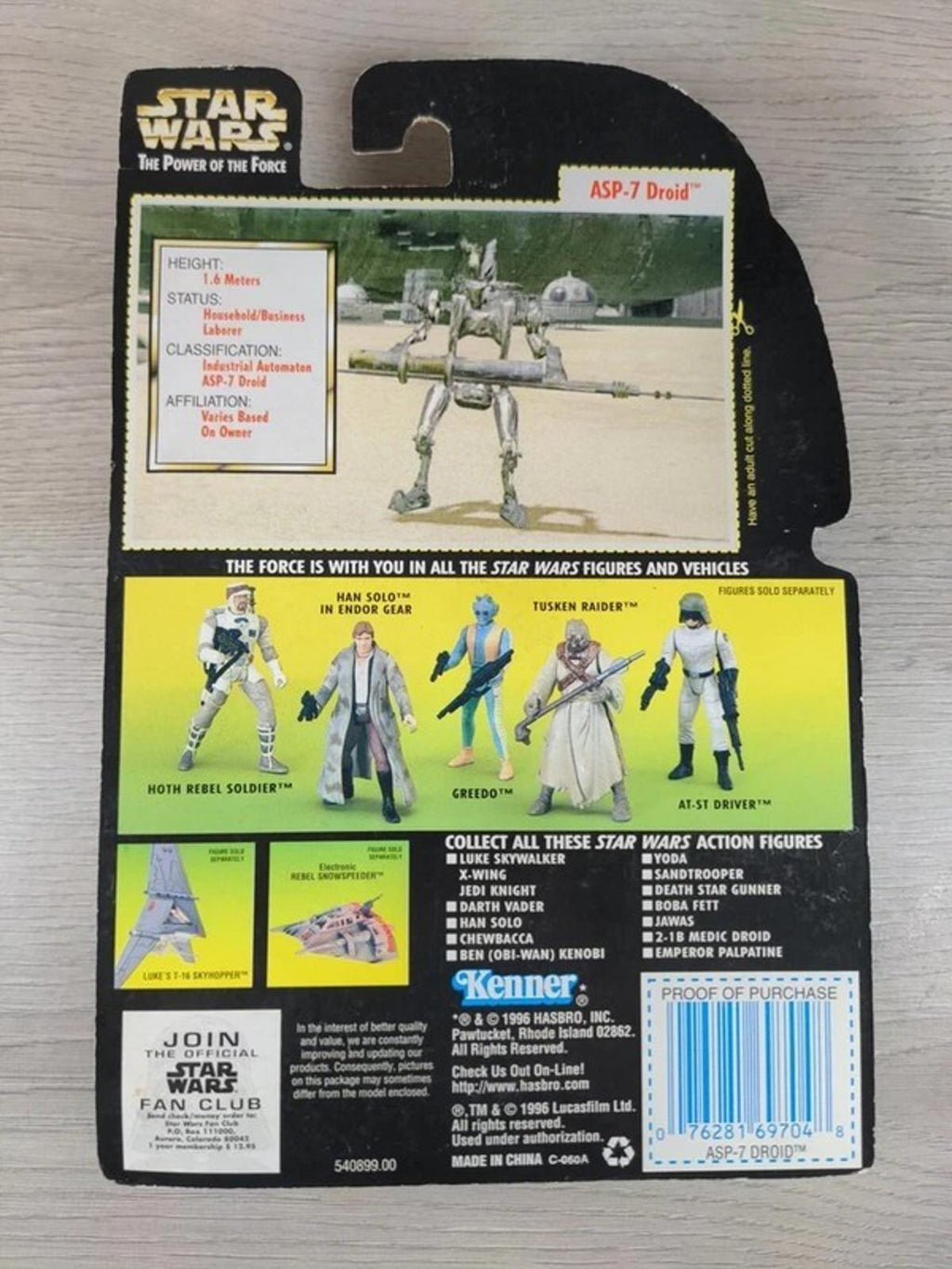 Kenner Star Wars ASP-7 Droid Figure TPOTF 1996 Collection 2 Sealed Blister Pack