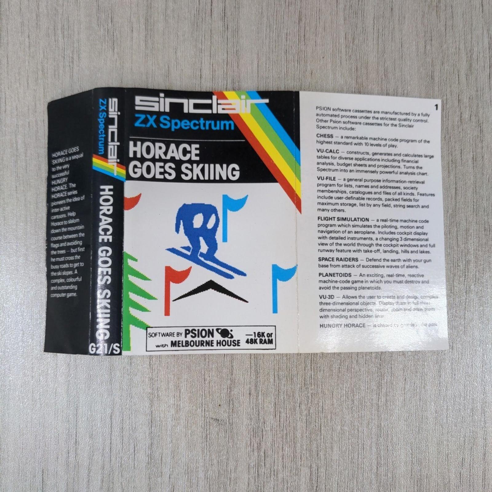 Horace Goes Skiing ZX Spectrum 16K 48K Game Cassete Tested & Working