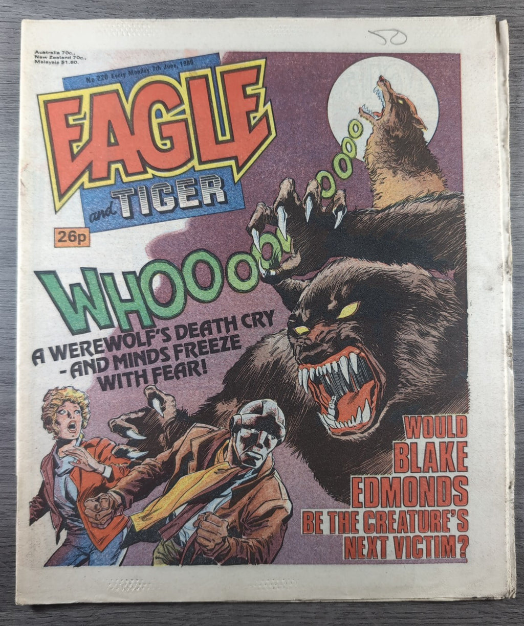Eagle Comic Issue No. 220 7th June 1988 Vintage Retro UK Comic